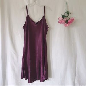 Purple slip dress